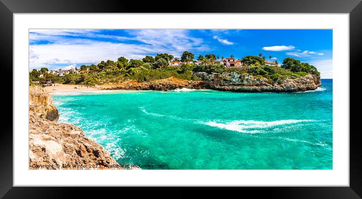 Cala Anguila, Mallorca Spain Framed Mounted Print by Alex Winter