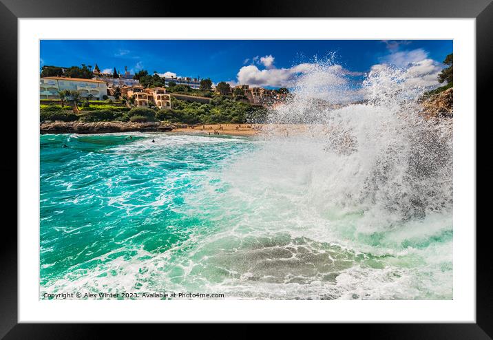 Mallorca coastline oceanbeach Framed Mounted Print by Alex Winter