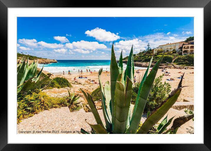 Cala Mandia, Mallorca Spain Framed Mounted Print by Alex Winter