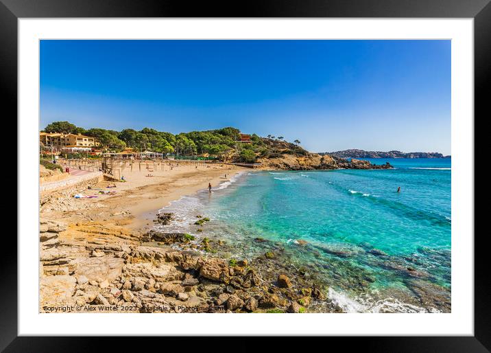 Peguera A Majestic Coastal Haven Framed Mounted Print by Alex Winter