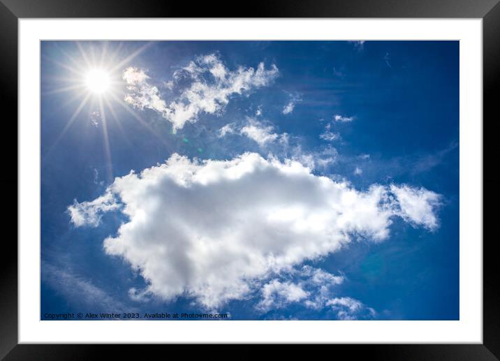 Sky cloud Framed Mounted Print by Alex Winter