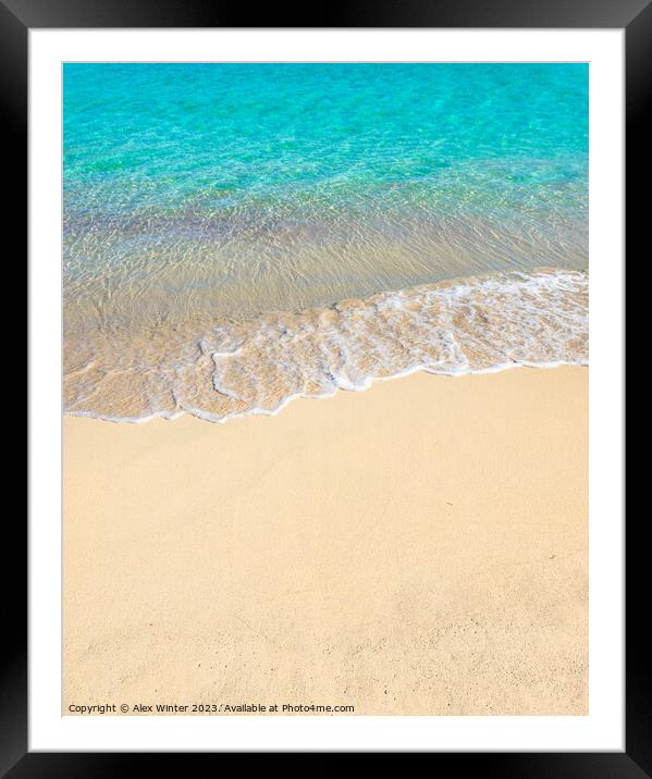 sandy beach Framed Mounted Print by Alex Winter