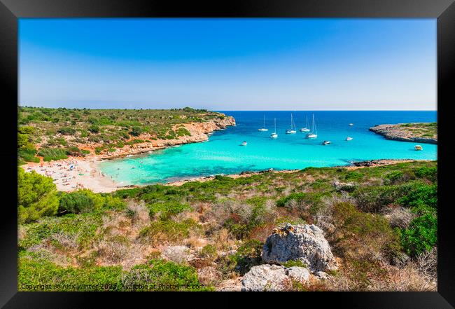 Majorca beach of Cala Varques Framed Print by Alex Winter