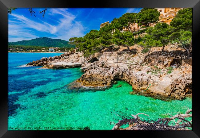 Spanish coastline  Framed Print by Alex Winter