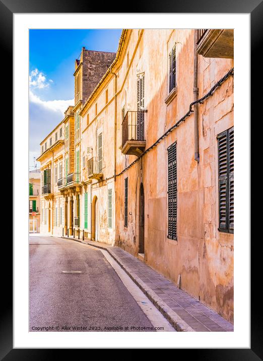 Santanyi on Majorca Framed Mounted Print by Alex Winter