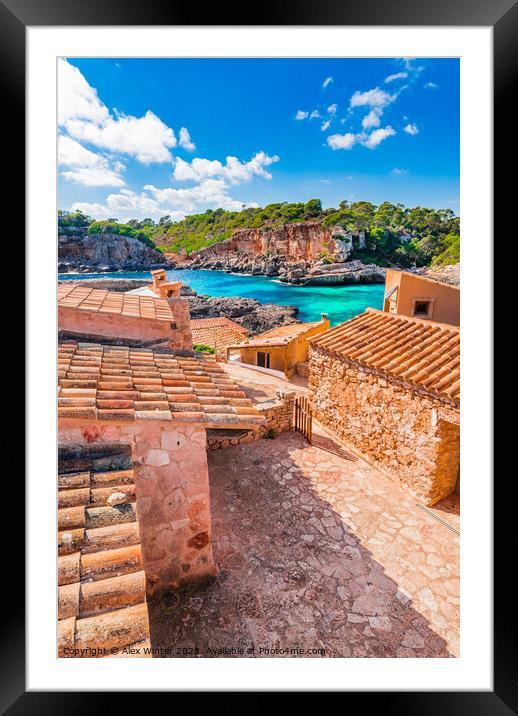 Cala S'Almunia, majorca Framed Mounted Print by Alex Winter