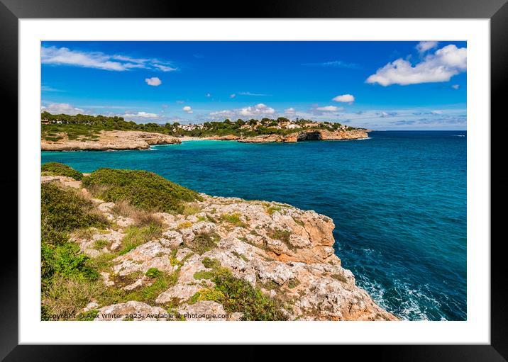 Cala Anguila, Mallorca Spain Framed Mounted Print by Alex Winter