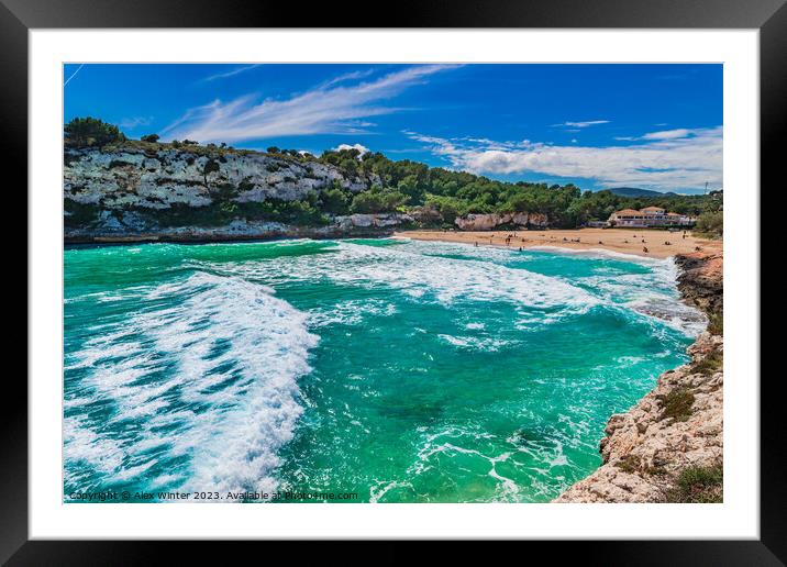 Cala Romantica Majorca  Framed Mounted Print by Alex Winter