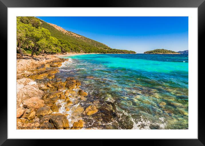 Platja de Formentor Framed Mounted Print by Alex Winter