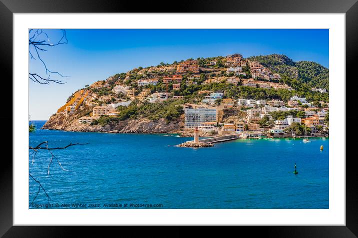 View of the coast landscape in Port de Andratx Framed Mounted Print by Alex Winter