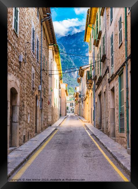 street at the old town of Soller Framed Print by Alex Winter