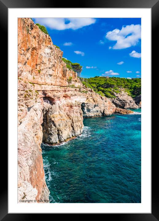 Coastline Spain Majorca Framed Mounted Print by Alex Winter