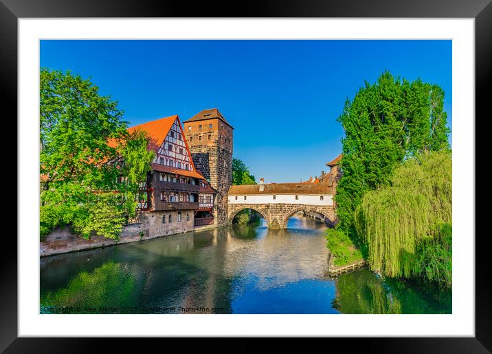 Nuremberg Germany historic old town Framed Mounted Print by Alex Winter