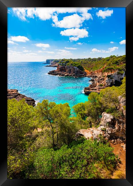 Rough cliffs coast of Majorca Framed Print by Alex Winter