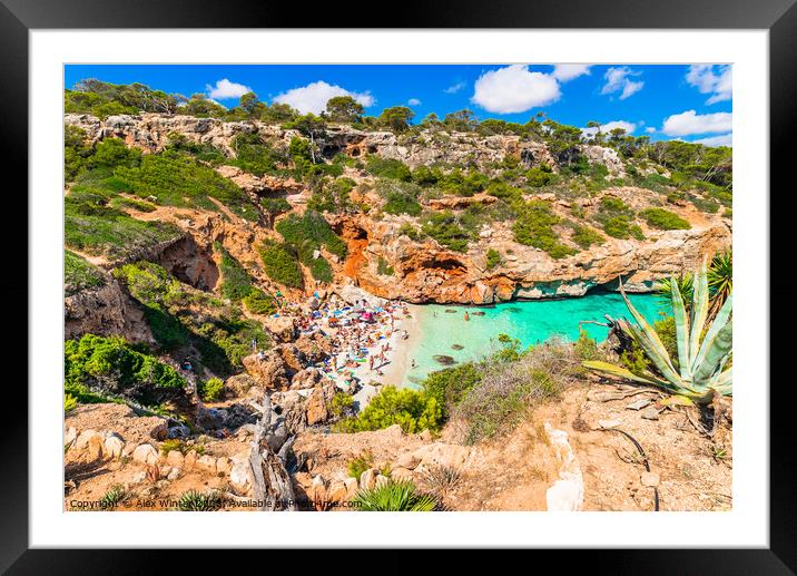beach of Calo des Moro Framed Mounted Print by Alex Winter