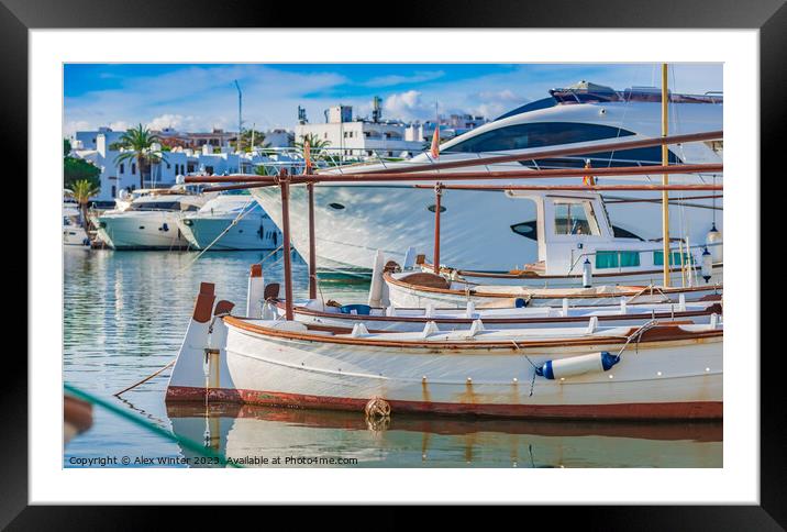 Cala D Or harbor Framed Mounted Print by Alex Winter