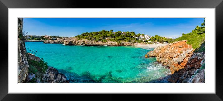Cala Anguila bay beach Majorca Framed Mounted Print by Alex Winter