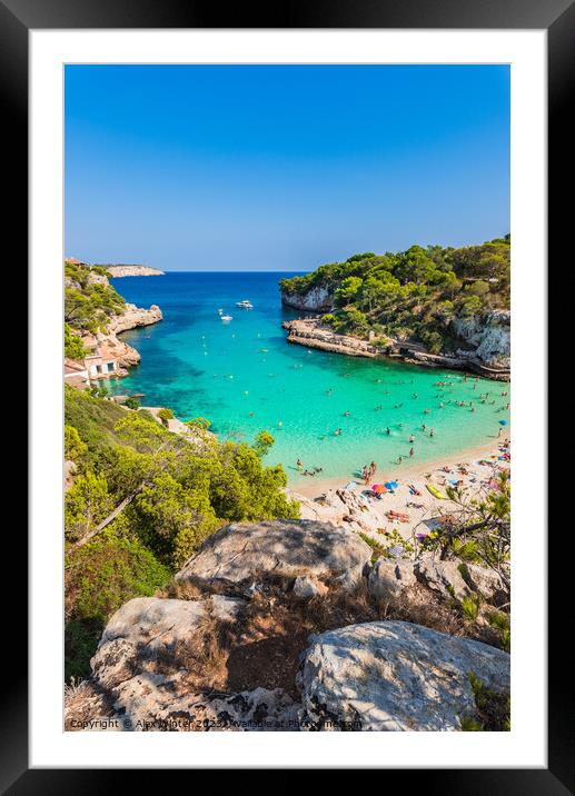 Cala Llombards Framed Mounted Print by Alex Winter