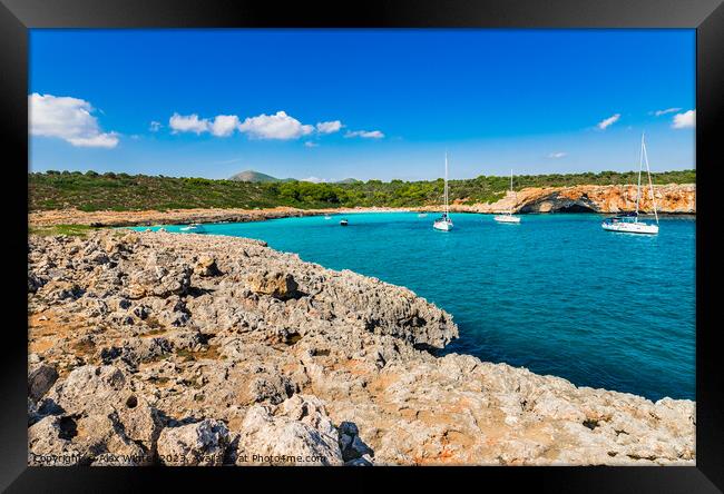 Balearic islands, Cala Varques Framed Print by Alex Winter