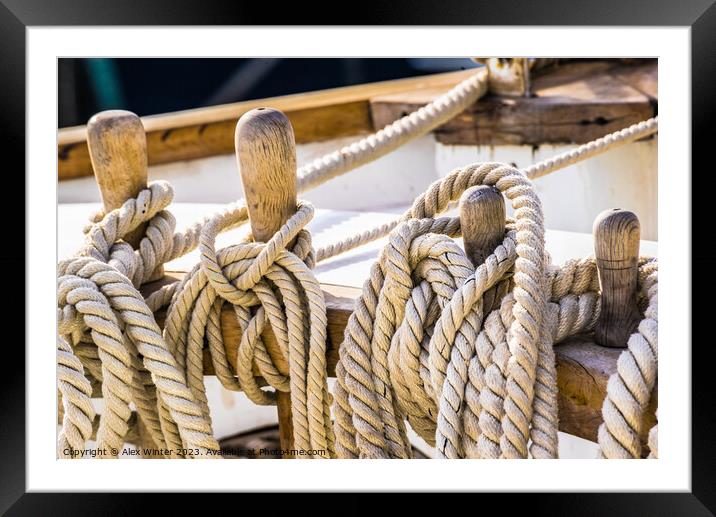 The Majestic Beauty of Nautical Ropes Framed Mounted Print by Alex Winter