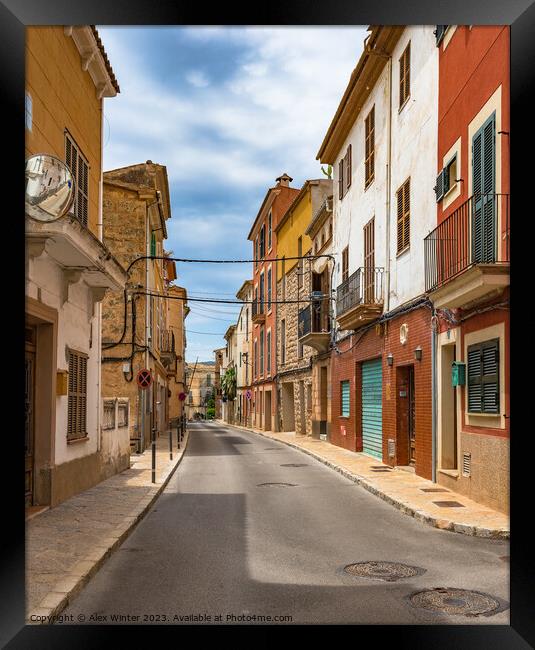 Old town of Andratx  Framed Print by Alex Winter