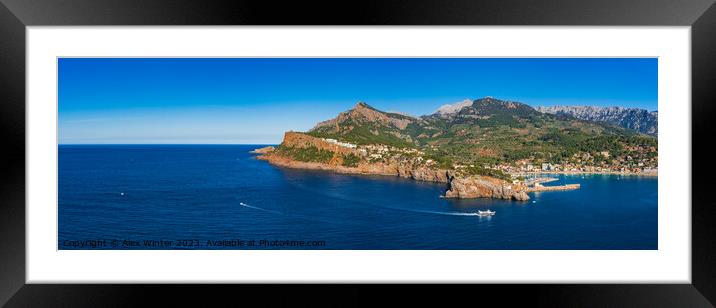 Panorama Puerto de Soller on Mallorca  Framed Mounted Print by Alex Winter