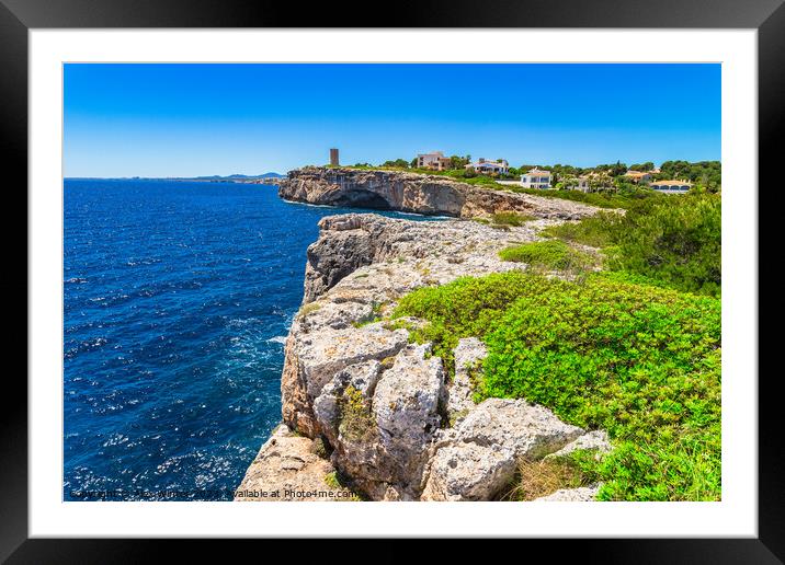 Beautiful coast view at Porto Cristo Framed Mounted Print by Alex Winter