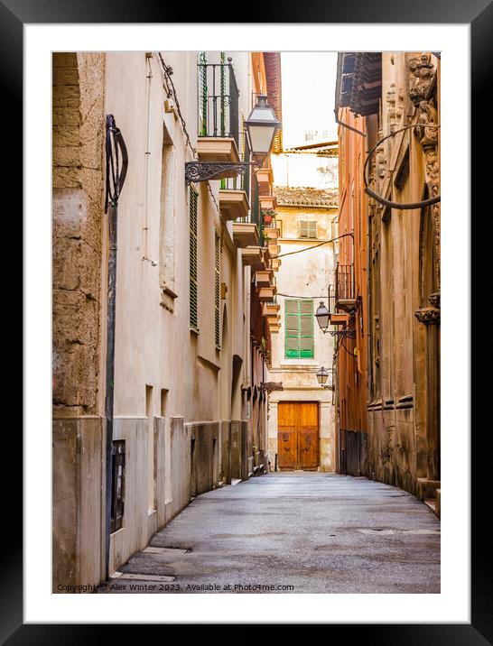Historic Palma de Mallorca, Spain Framed Mounted Print by Alex Winter