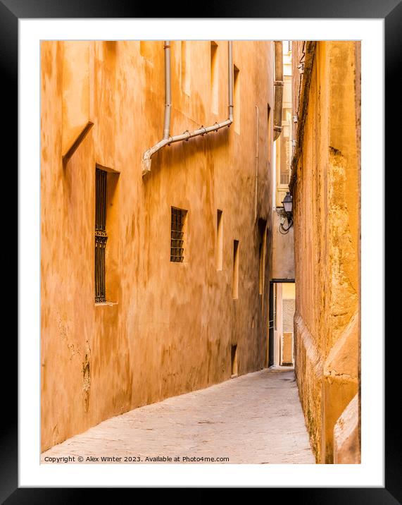 Historic city center of Palma de Mallorca Framed Mounted Print by Alex Winter