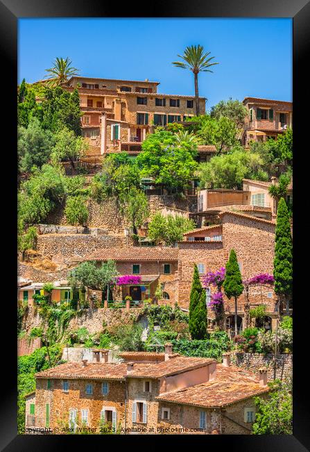 Beautiful village Deia on Majorca island Framed Print by Alex Winter