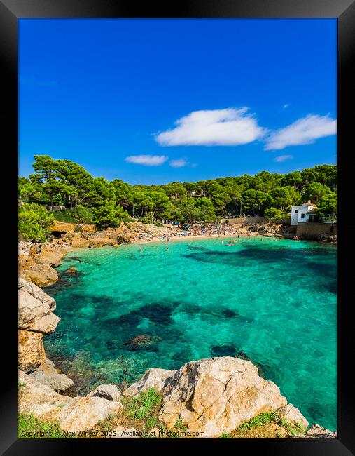 Cala Gat near cala ratjada Framed Print by Alex Winter