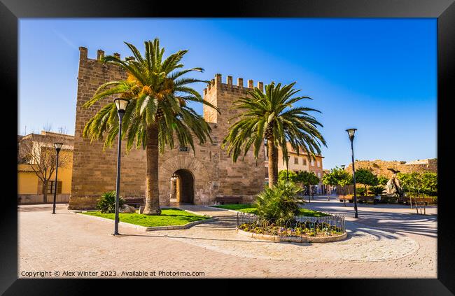 Historic city center of Alcudia Fortress Framed Print by Alex Winter