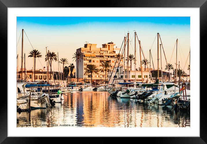 Harbor of Portixol  Framed Mounted Print by Alex Winter