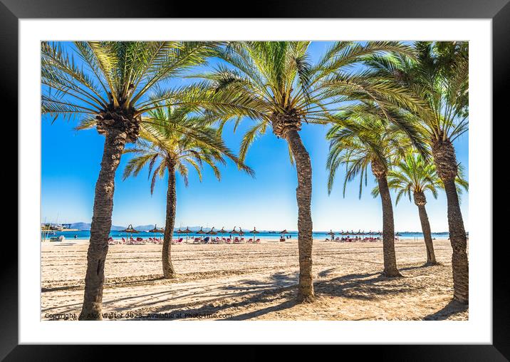 Platja de Alcudia Framed Mounted Print by Alex Winter