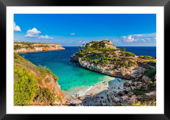 Picturesque beach  Framed Mounted Print by Alex Winter