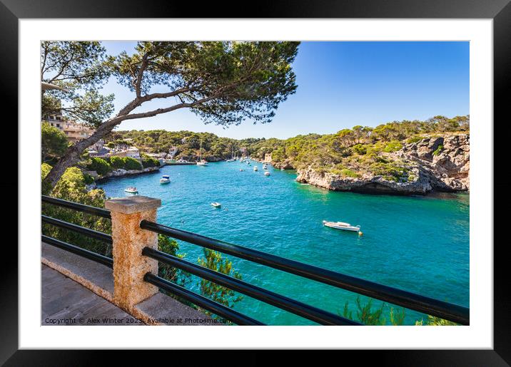 Bay harbor of Cala Figuera Framed Mounted Print by Alex Winter