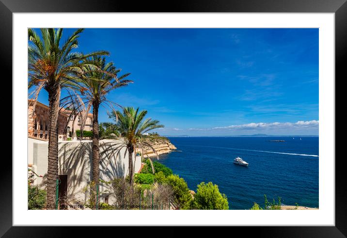 Coastline of Mallorca Framed Mounted Print by Alex Winter