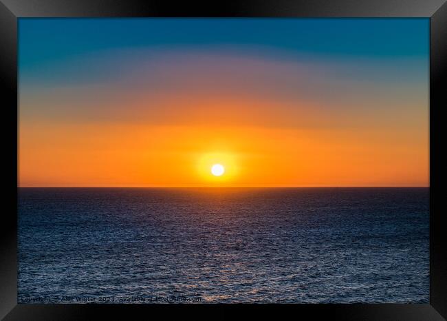 Idyllic sunset sea view Framed Print by Alex Winter