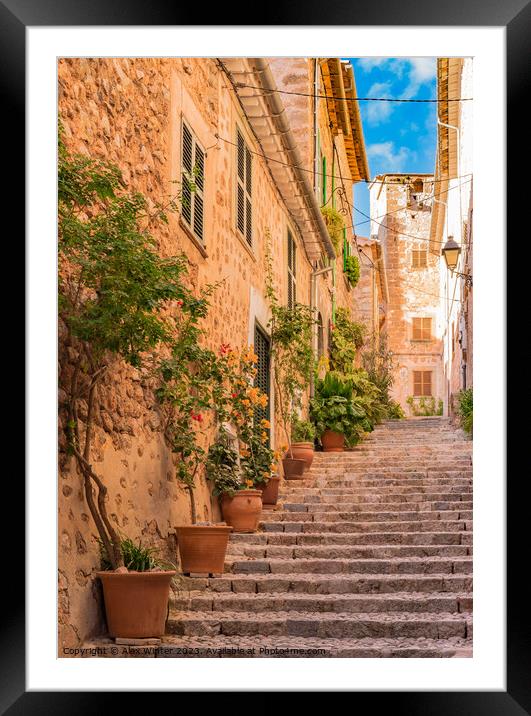 Fornalutx on Majorca, Spain Balearic Islands Framed Mounted Print by Alex Winter