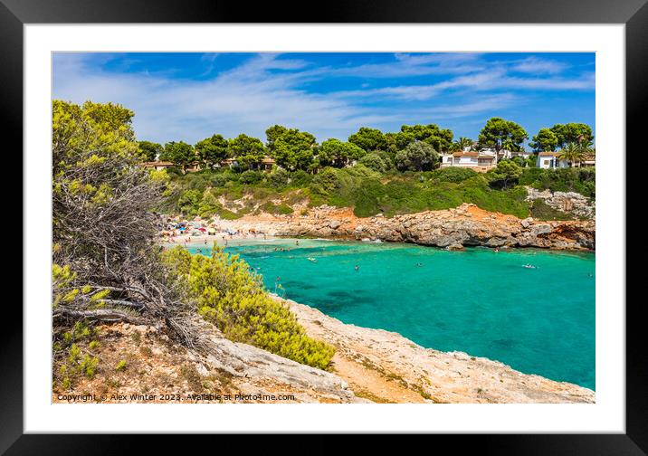 Cala Anguila beach  Framed Mounted Print by Alex Winter