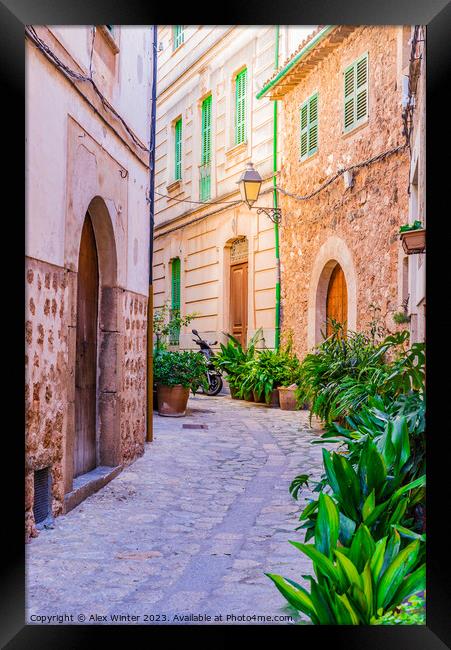 Mediterranean village, Discover the Idyllic Beauty Framed Print by Alex Winter