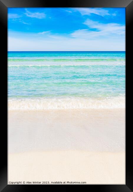 Summer sand sea beach Framed Print by Alex Winter