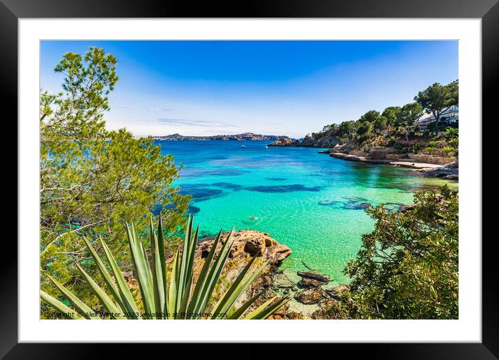 Majorca Cala Fornells Framed Mounted Print by Alex Winter