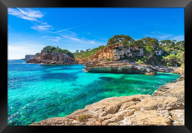 Picturesque coast view on Majorca Framed Print by Alex Winter