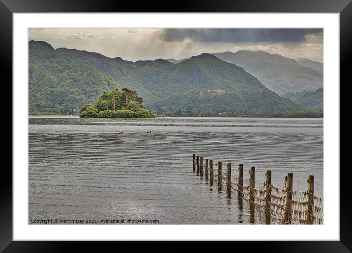 Storm Clouds over Derwent Water Framed Mounted Print by Martin Day