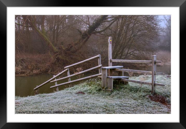 A Winter Wonderland at The River Bain Framed Mounted Print by Martin Day