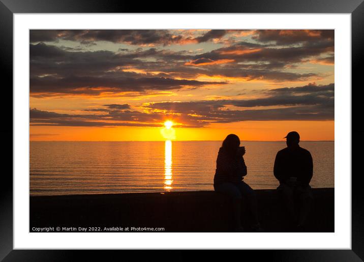 Enchanting Sunset Coffee Date Framed Mounted Print by Martin Day