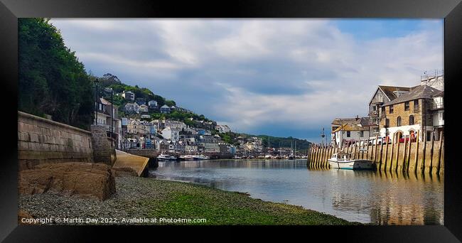 Serenity at Looe Harbour Framed Print by Martin Day