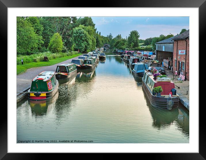 Serenity on the Busy Grand Union Canal Framed Mounted Print by Martin Day