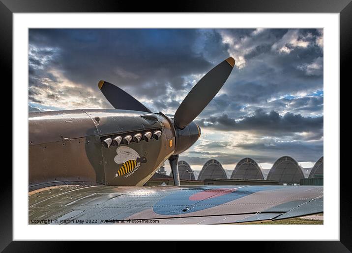 Majestic BBMF Hurricane LF363 Framed Mounted Print by Martin Day